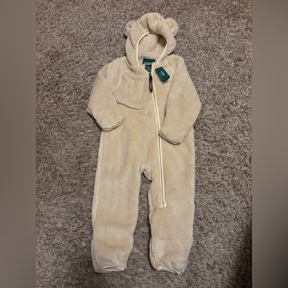 L.L. Bean infants Hi-Pile fleece bunting